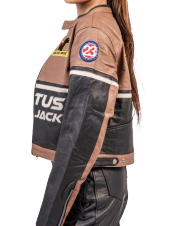 Cactus Jack Brown Leather Jacket