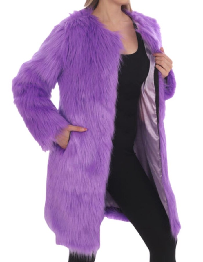 Taylor Swift Purple Fur Coat