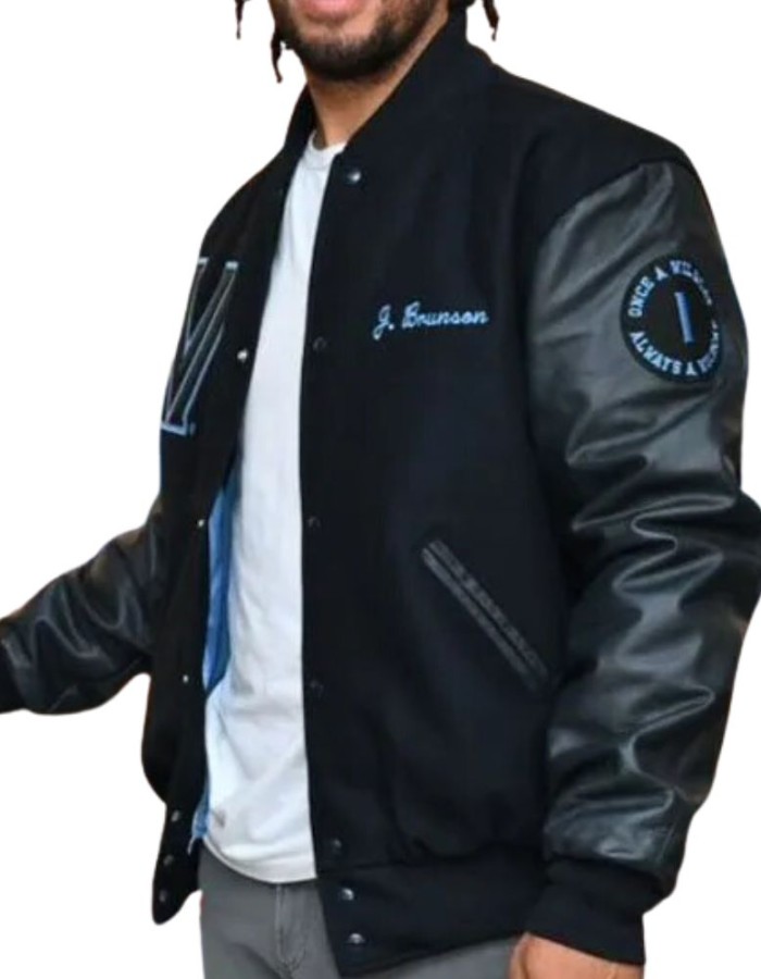 Jalen Brunson Villanova Black Wool Jacket