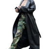 Kim Kardashian Black Leather Long Coat