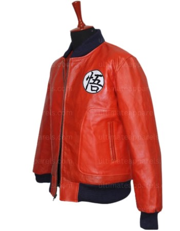 Dragon Ball Z Super Saiyan Orange Leather Jacket