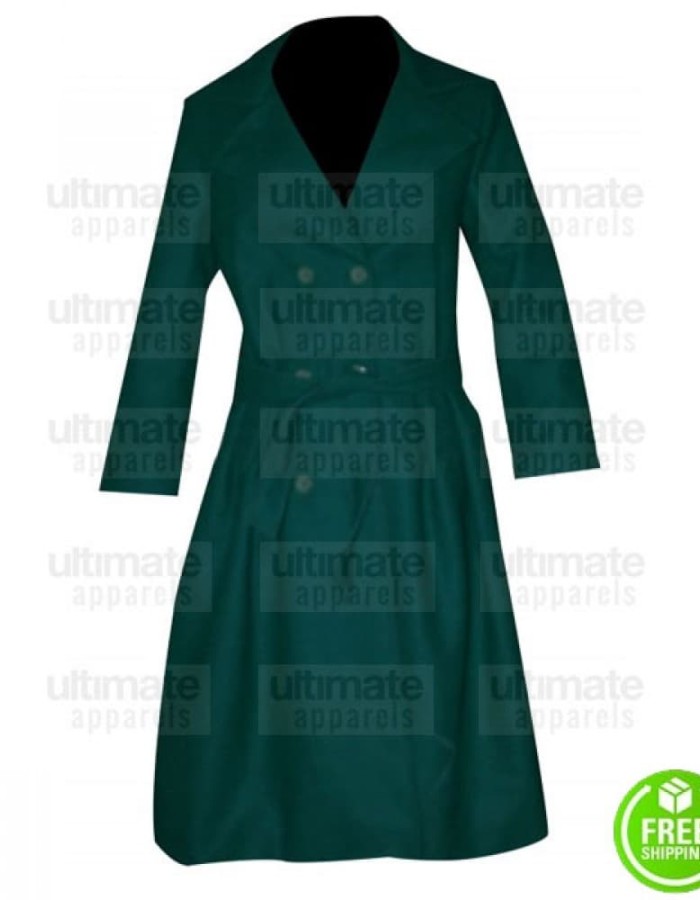 AGE OF ADALINE BLAKE LIVELY (ADALINE) GREEN TRENCH COAT