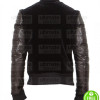 BLACK SUEDE WITH COWHIDE SLEEVES LEATHER BOMBER JACKET