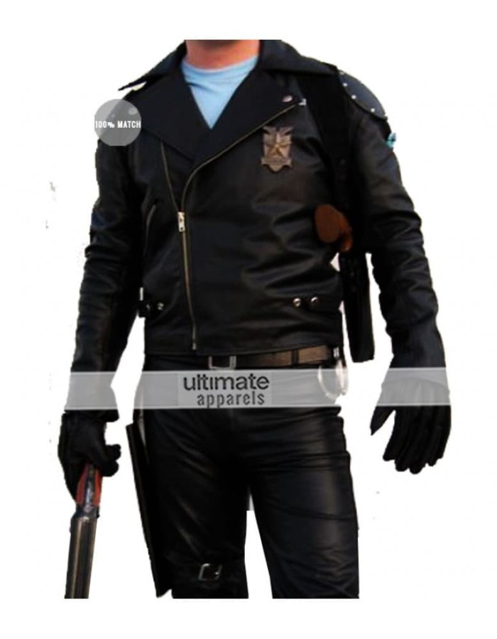 Mad Max Rockatansky Mel Gibson Black Biker Leather Jacket