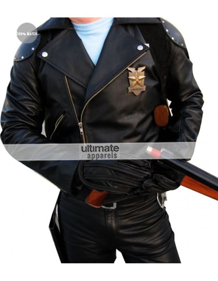 Mad Max Rockatansky Mel Gibson Black Biker Leather Jacket