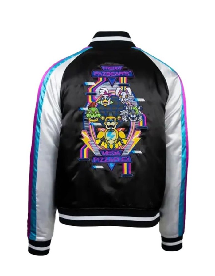 FNAF Security Breach Multicolor Satin Jacket