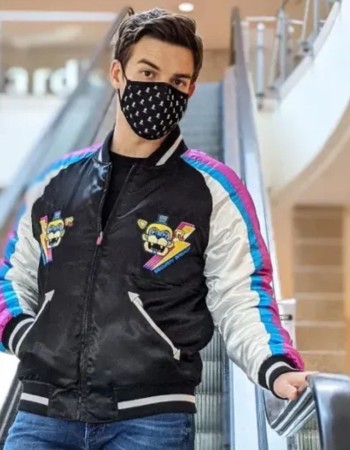FNAF Security Breach Multicolor Satin Jacket