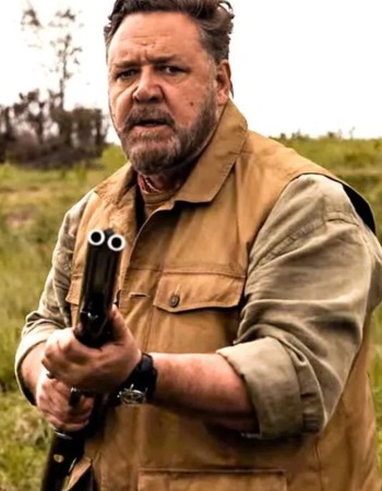 Kraven the Hunter 2024 Russell Crowe Brown Vest