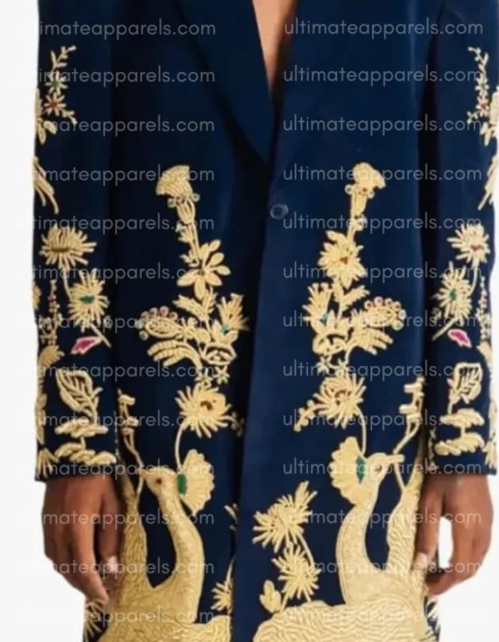 WWE RAW Seth Rollins Golden Peacock Long Coat