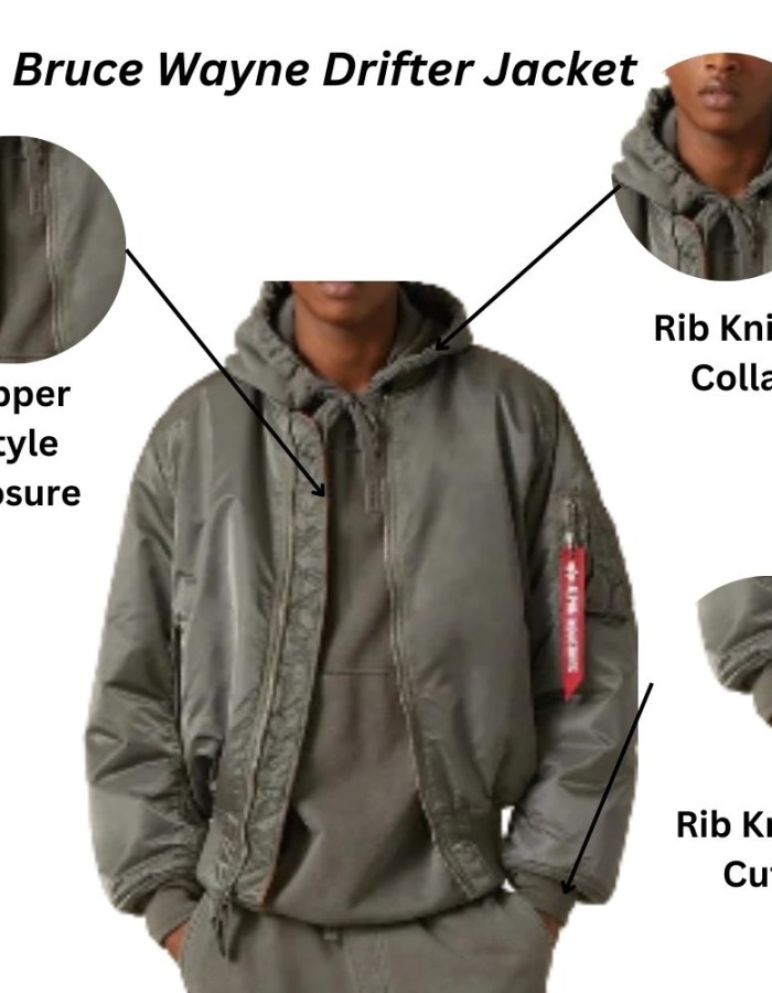 The Batman Robert Pattinson Bruce Wayne Drifter Jacket