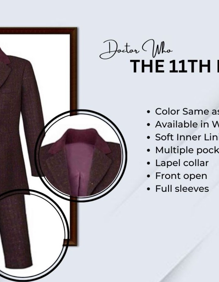 Doctor Who Matt Smith The Doctor Maroon Coat