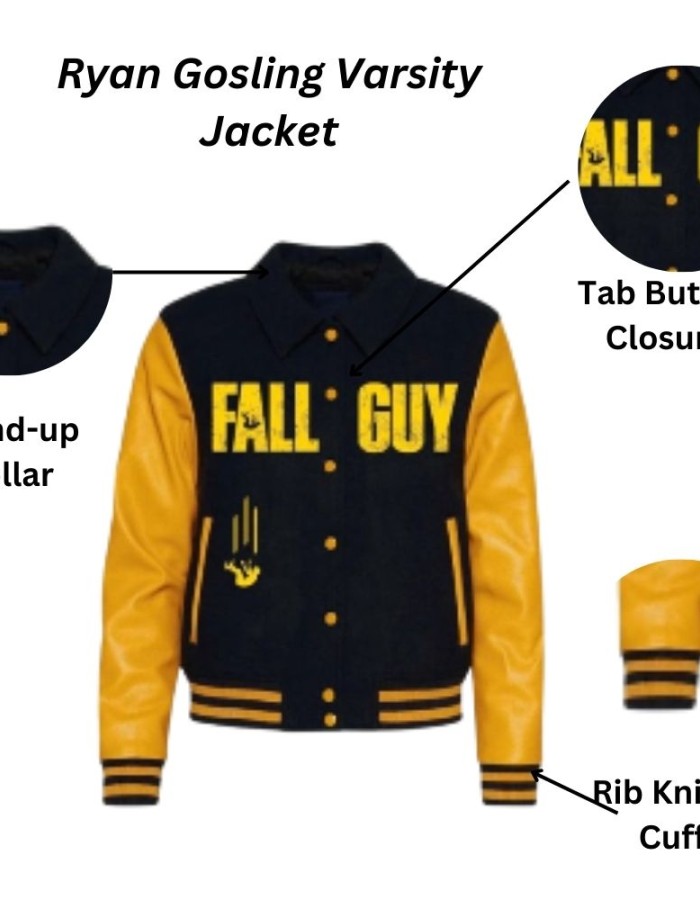 The Fall Guy 2024 Ryan Gosling Varsity Jacket