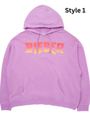Justin Bieber Pullover Purple Hoodie
