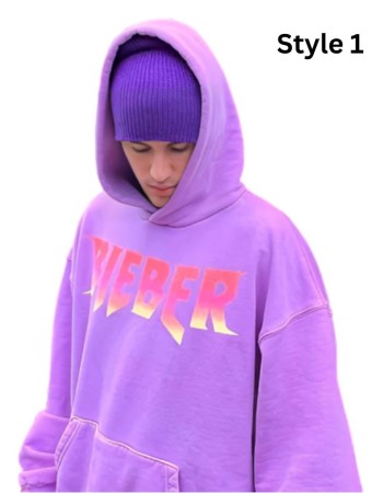 Justin Bieber Pullover Purple Hoodie