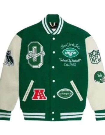OVO  NFL New York Jets Varsity Jacket