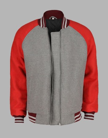 Men’s Red and Grey Varsity Jacket