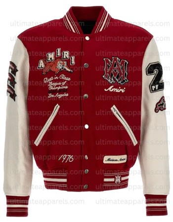 Amiri Red Varsity Jacket