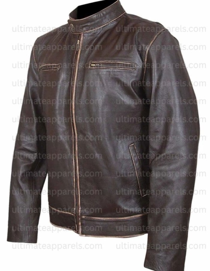 Contraband Chris Farraday Mark Wahlberg Brown Leather Jacket