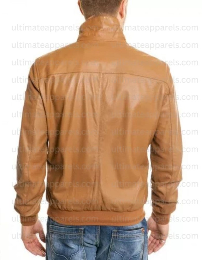 Men’s Casual Bomber Camel Brown Jacket