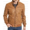 Men’s Casual Bomber Camel Brown Jacket