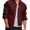 Men’s Maroon Denim Jacket