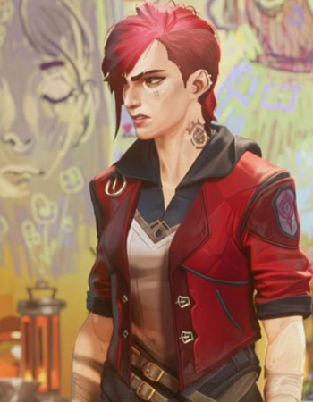 Arcane Vi Cosplay Cropped Biker Jacket
