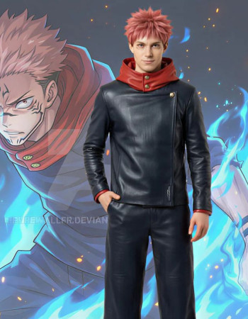 Jujutsu Kaisen Yuji Itadori Leather Jacket