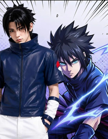 Naruto Sasuke Uchiha Short Sleeve Jacket