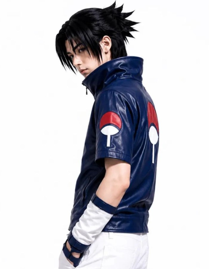 Naruto Sasuke Uchiha Short Sleeve Jacket
