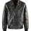 Pelle Pelle Style Men's Black Crocodile Embossed Studded Leather Jacket