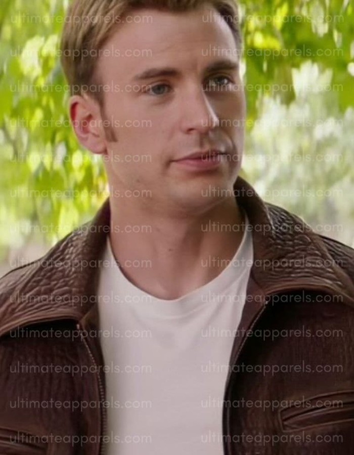 Steve Rogers Captain America Brown Leather Jacket