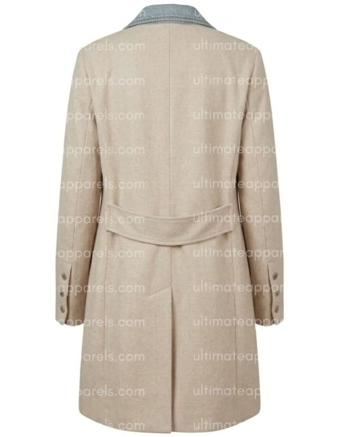 Shrinking S03 Christa Miller Liz Beige Long Coat