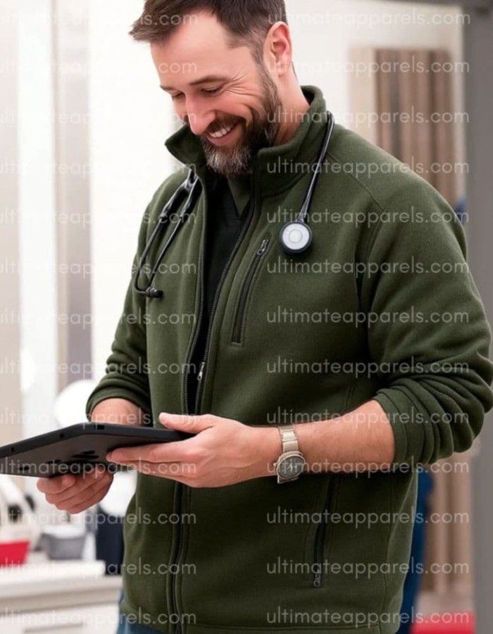 The Pitt S02  Dr. Michael Robby Noah Wyle Green Jacket