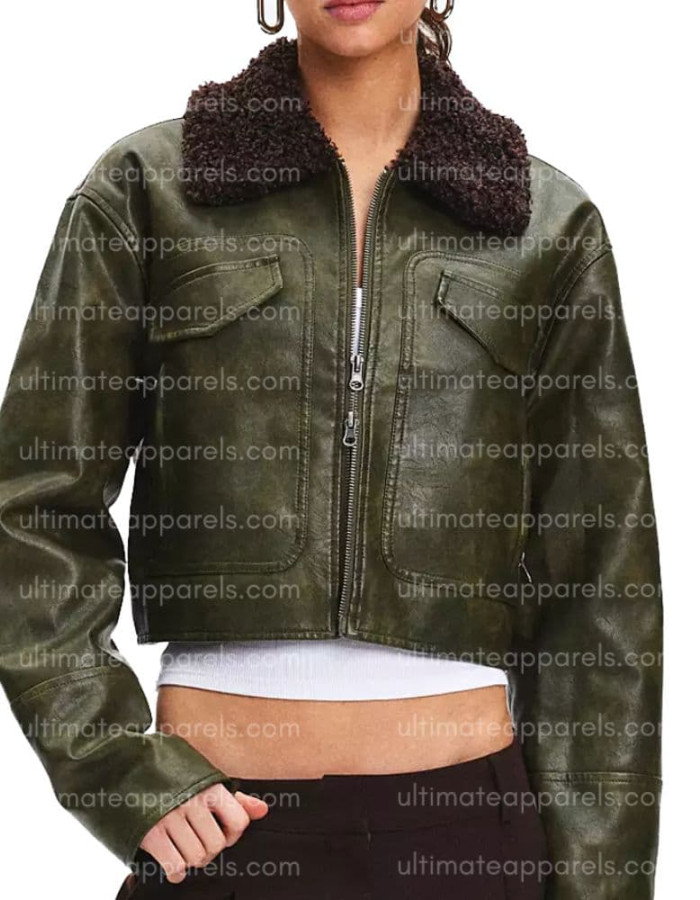 Shrinking S03 Isabella Gomez Marisol Leather Jacket