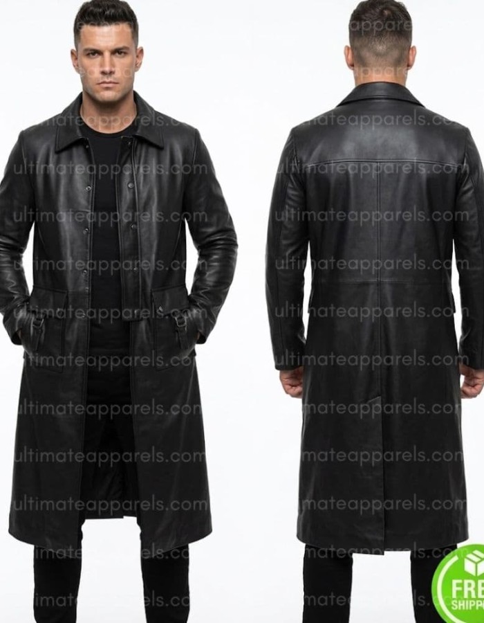 WWE Wrestler Steve Borden Sting Black Leather Coat