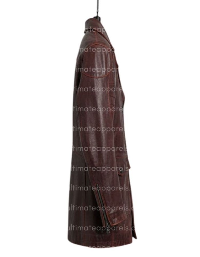 I, Robot Will Smith Del Spooner Red Distressed Leather Jacket