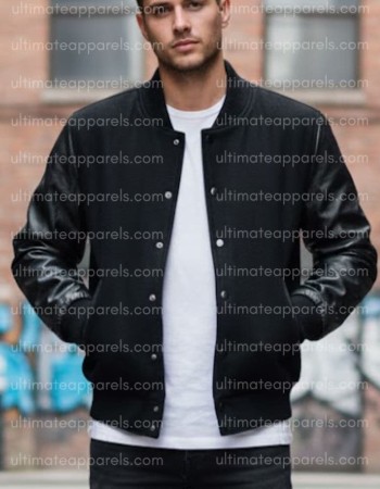 Men's Black Varsity Jacket