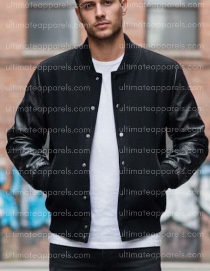 Men's Black Varsity Jacket