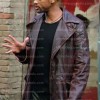 I, Robot Will Smith Del Spooner Red Distressed Leather Jacket