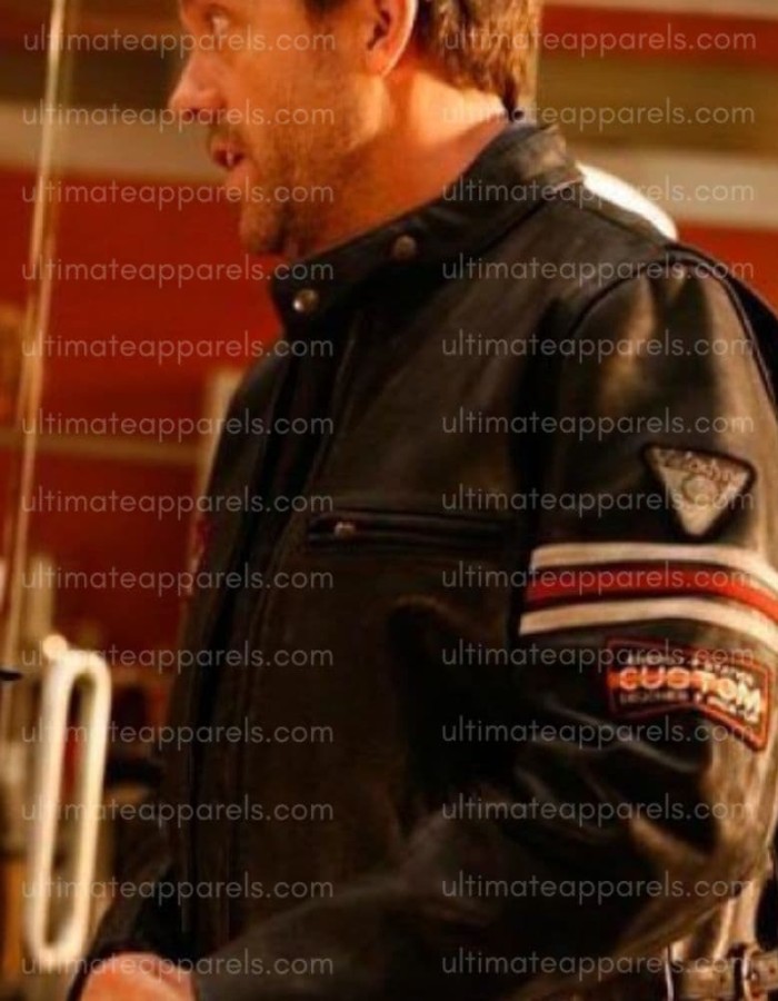 House MD Dr Gregory House Hugh Laurie Black Motorcycle  Jacket