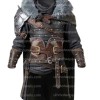 Kliff Inspired Crimson Desert Warrior Long Coat with Fur Collar & Tactical Belts