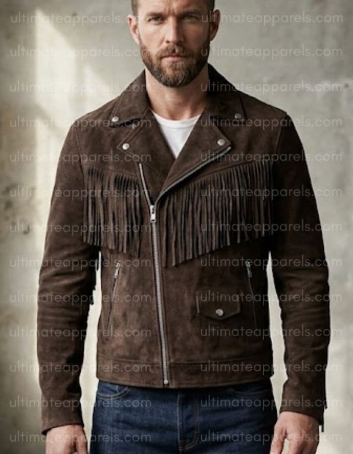 The Renegade Moto-Fringe Distressed Brown Espresso Leather Jacket