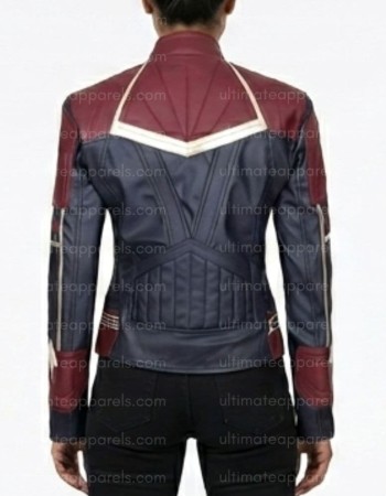 Captain Marvel Brie Larson Carol Danvers Leather Costume Jacket