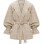 Hailey Bieber Sydney Beige Belted Cotton Jacket