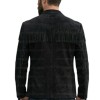The Midnight Black Suede Fringe Blazer