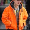 Justin Bieber Los Angeles Orange Hooded Jacket
