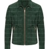 The Sherwood Forest Green Suede V-Fringe Jacket