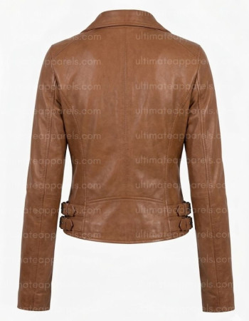 Resident Evil Requiem Grace Ashcroft  Cosplay Brown Leather Jacket—RE9-Inspired Women's Jacket 