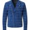 The Cobalt Rider Men’s Minimalist Blue Fringe Biker Suede Leather Jacket
