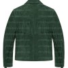 The Sherwood Forest Green Suede V-Fringe Jacket